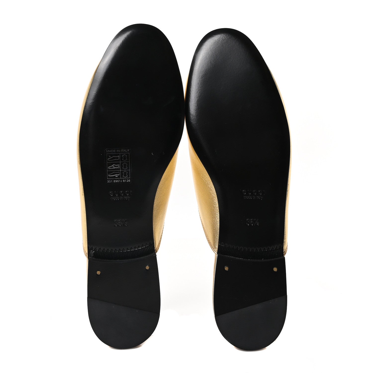 Gucci Nappa Silk Crystal Horsebit Womens Princetown Slippers 36.5 Gold 6 of 10