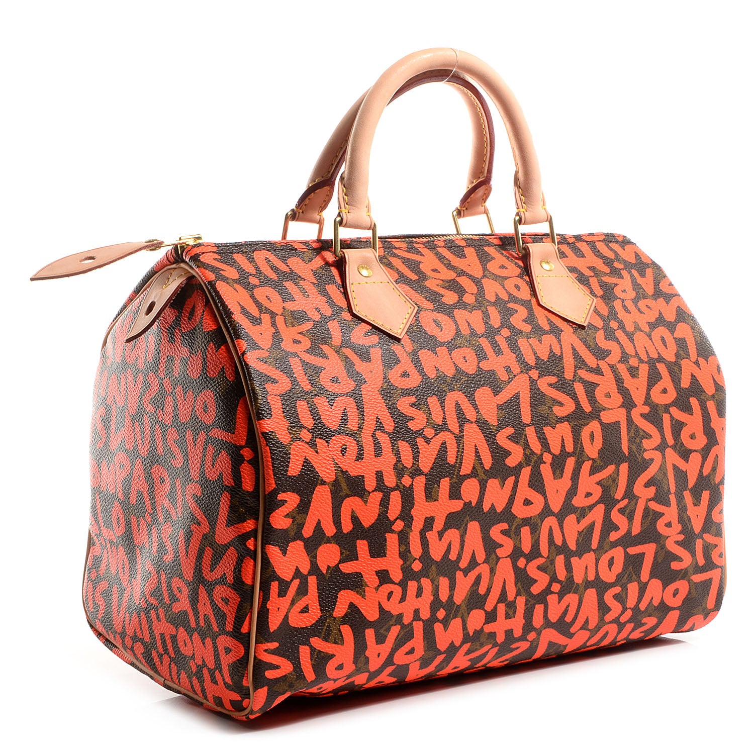 Louis Vuitton Monogram Graffiti Speedy 30 Orange 3 of 7