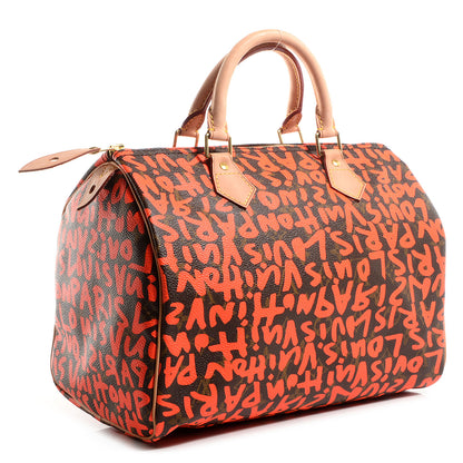 Louis Vuitton Monogram Graffiti Speedy 30 Orange 3 of 7