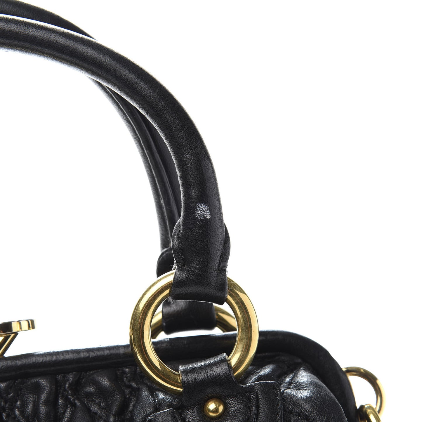 Calfskin Quilted Stam Black