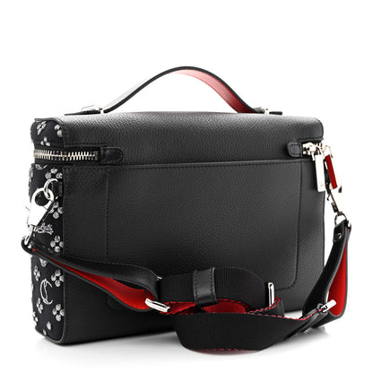 Christian Louboutin Canvas Calfskin Degrade Loubinthesky Kypipouch Messenger Bag Black Silver 3 of 9