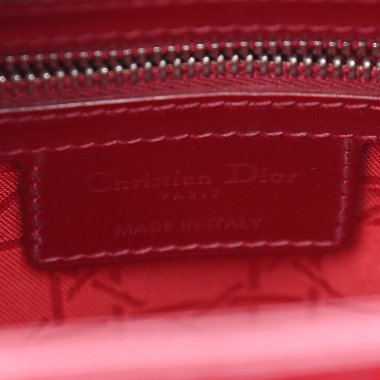 Christian Dior Patent Cannage Medium Lady Dior Red 5 of 7
