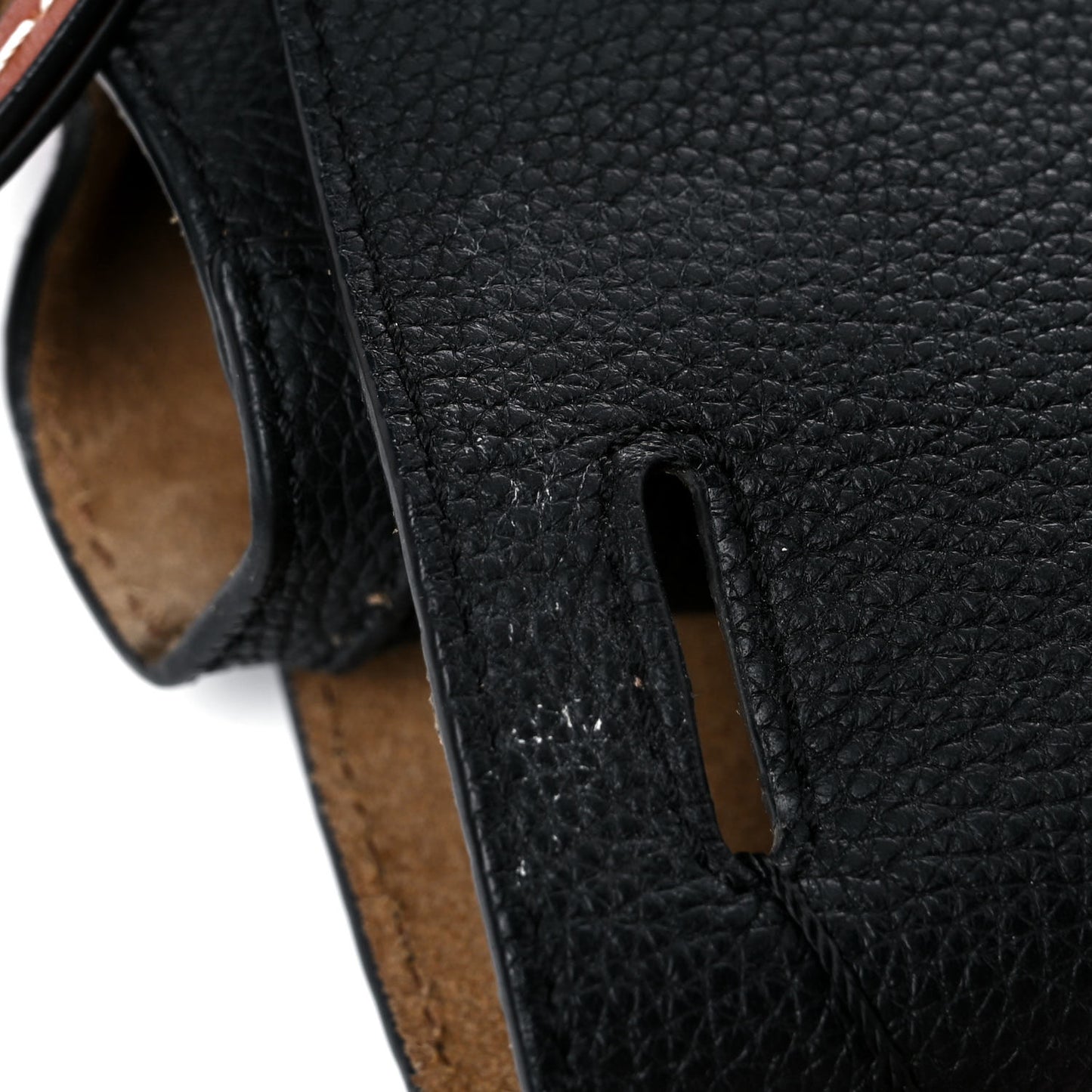 Grained Calfskin Small Gate Crossbody Bag Pecan Black