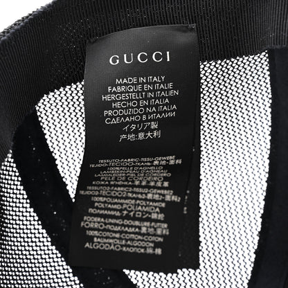 Gucci X SEGA Calfskin GUCCY Stars Baseball Hat XXL Black Gold 8 of 11
