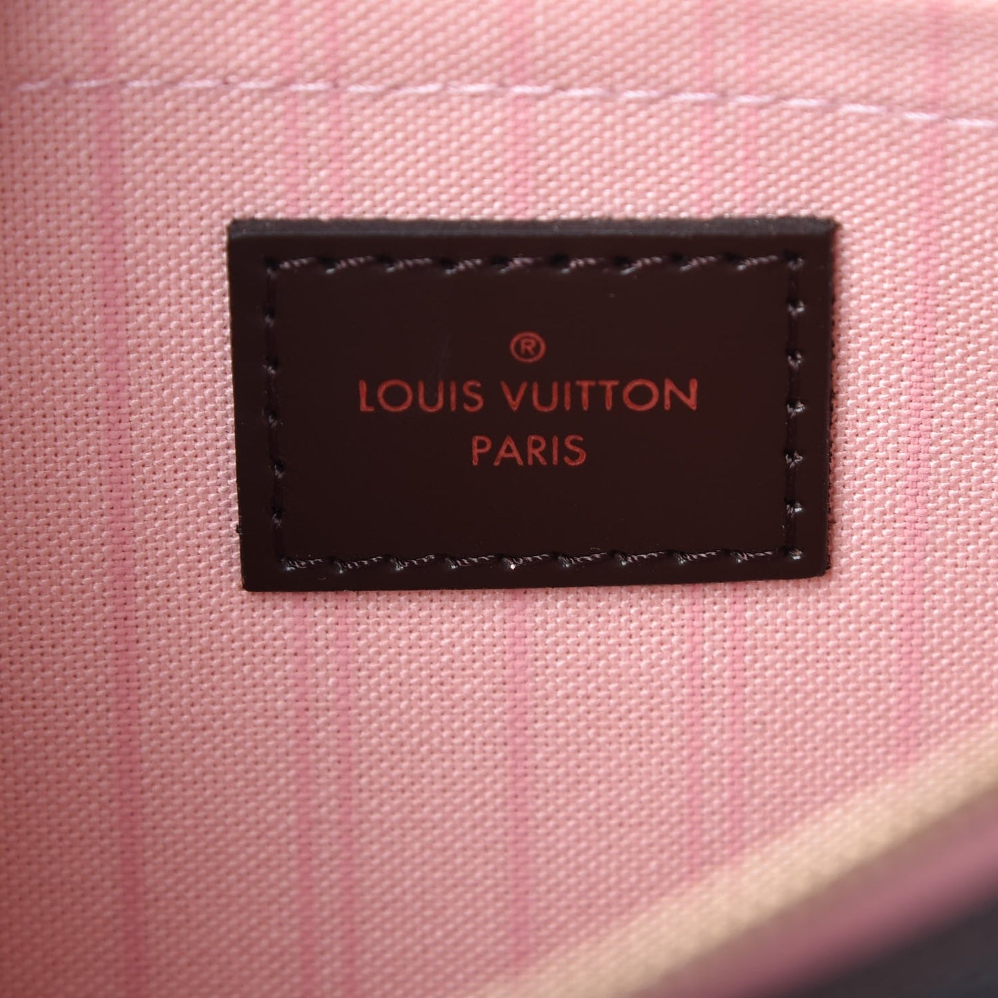 Damier Ebene Neverfull MM GM Pochette Rose Ballerine