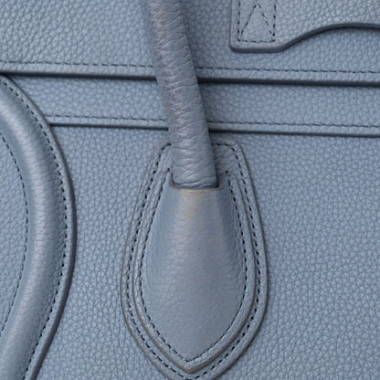 Celine Drummed Calfskin Micro Luggage Medium Blue 14 of 16