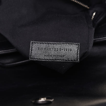 Saint Laurent Calfskin Y Quilted Monogram Small Loulou Backpack Black 8 of 12