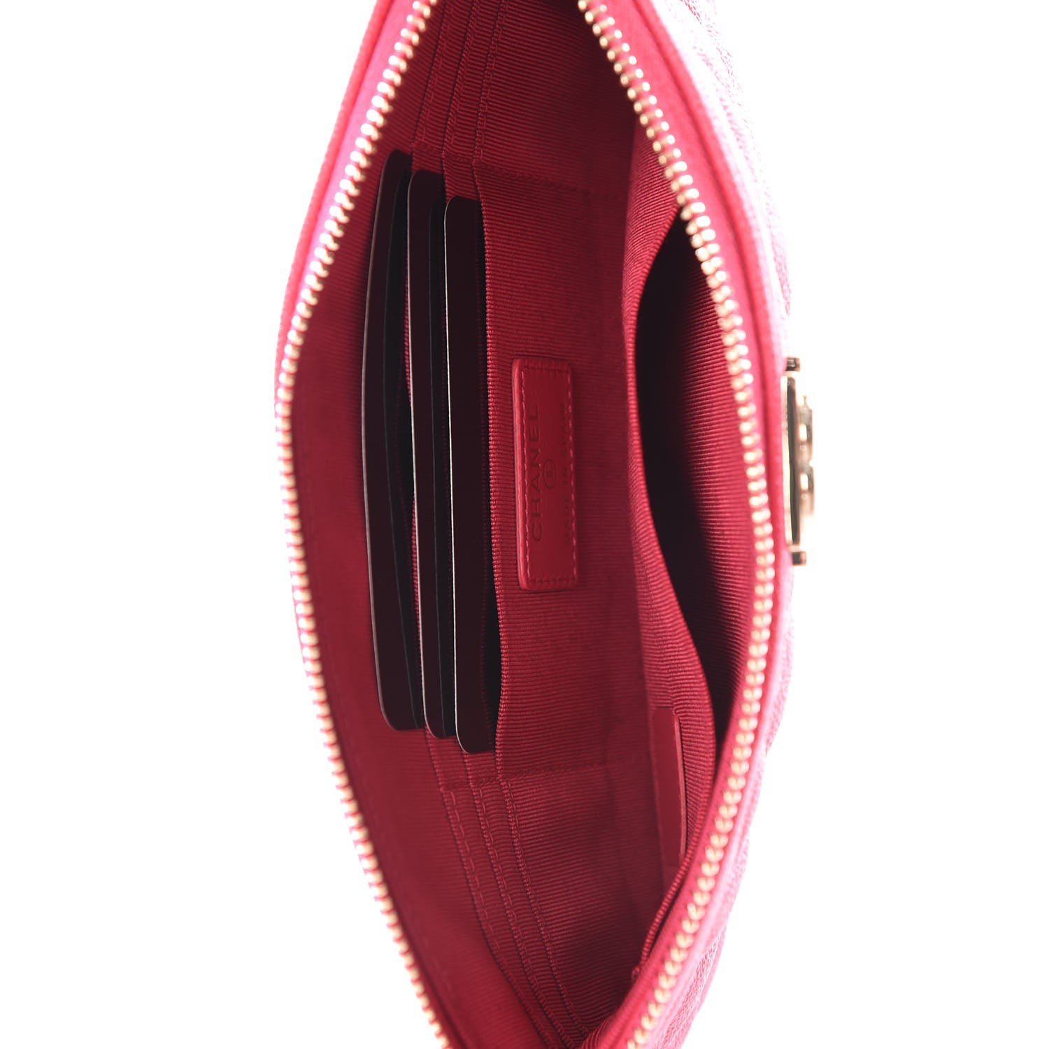 Chanel Caviar Quilted Small Zipped Boy Pouch Pink 3 of 10