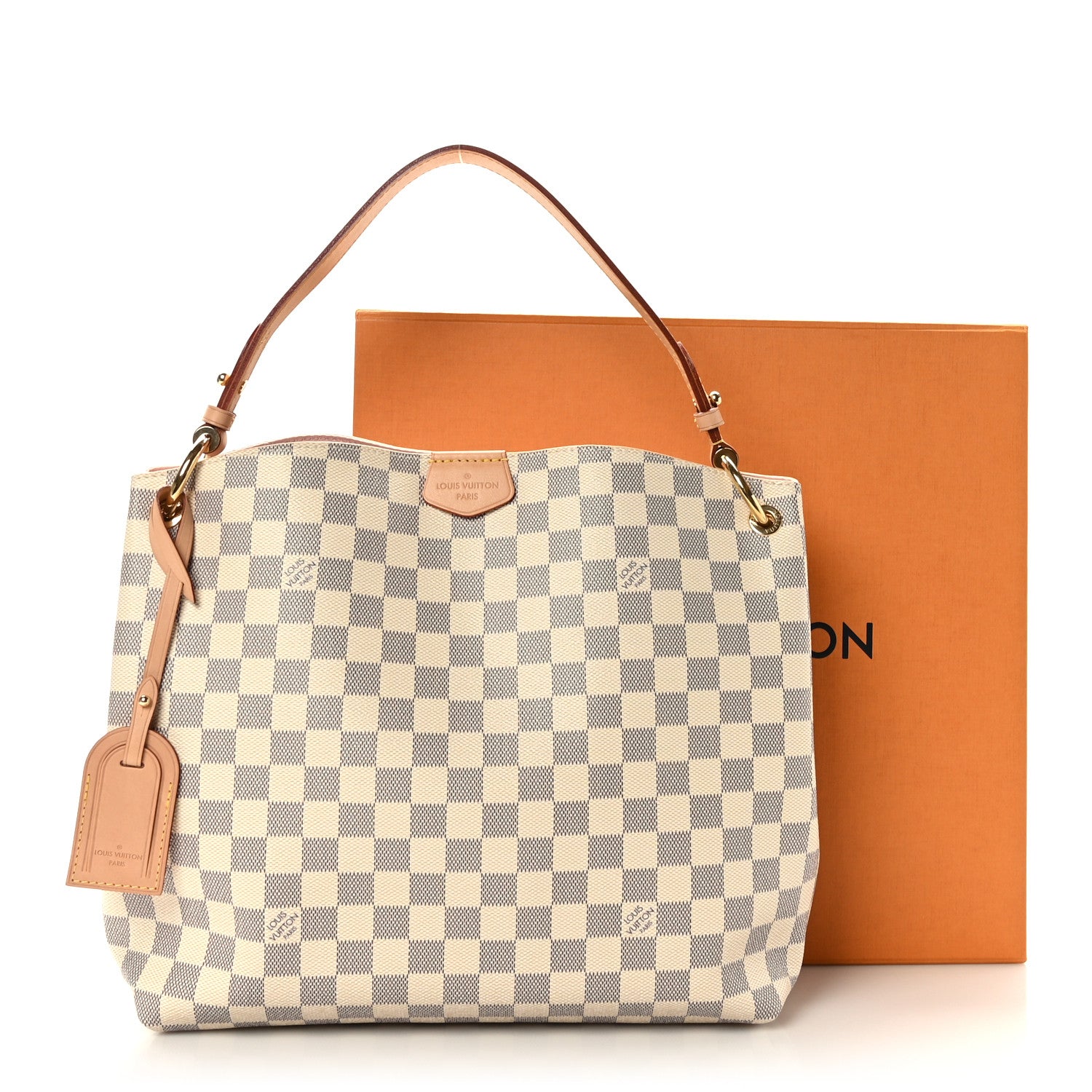 Louis Vuitton Damier Azur Graceful PM Rose Ballerine 9 of 9