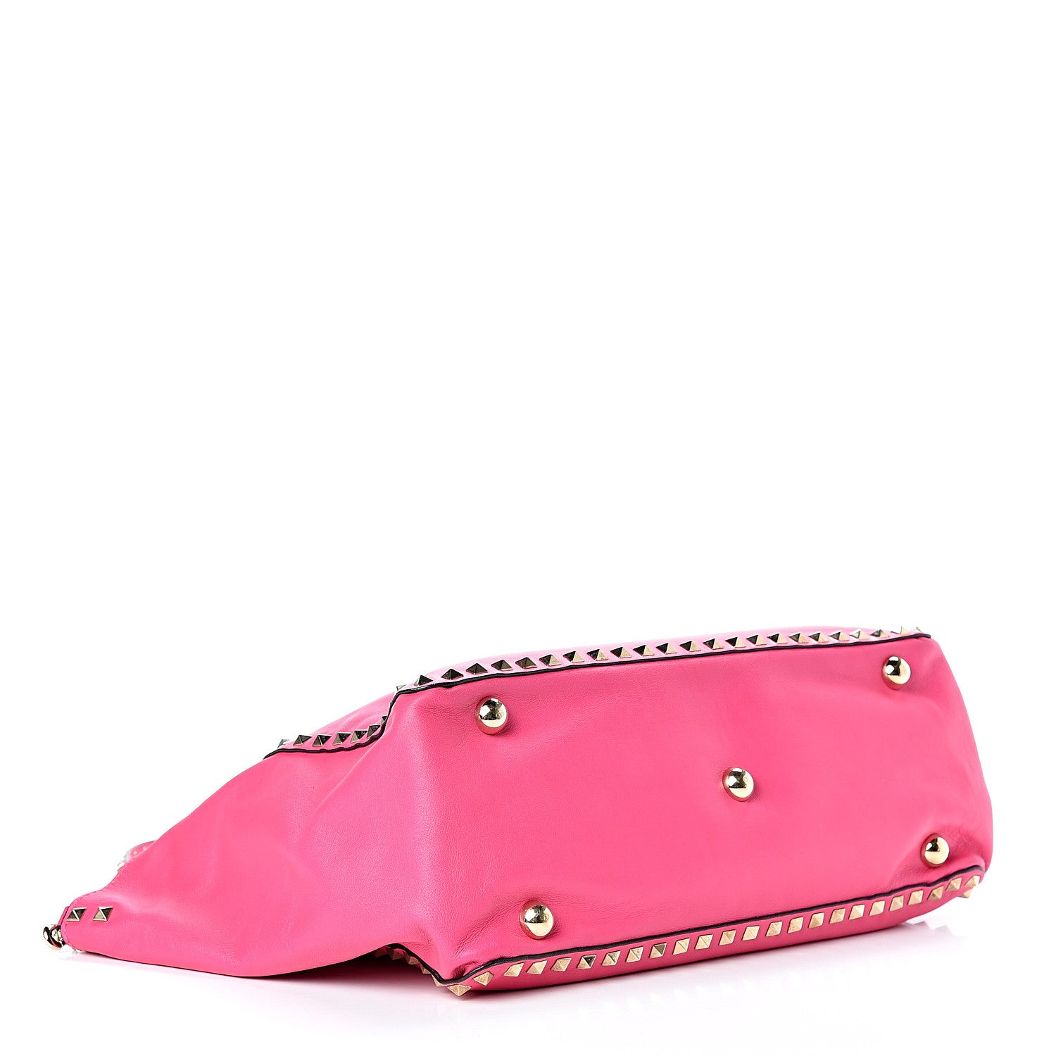 Valentino Garavani Vitello Medium Rockstud Tote Pop Fuxia 3 of 14