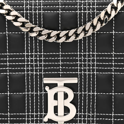 Burberry Grainy Calfskin Quilted Lola TB Bag Black Multicolor 8 of 10