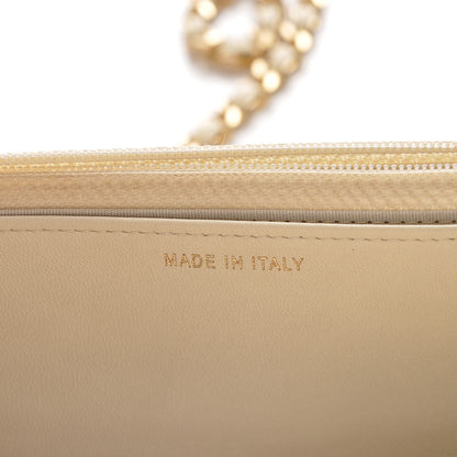 Chanel Lambskin Quilted Boy Wallet On Chain WOC White 7 of 8