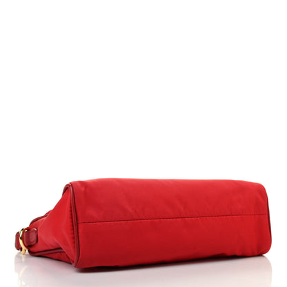Prada Tessuto Nylon Small Shoulder Bag Rosso 4 of 14