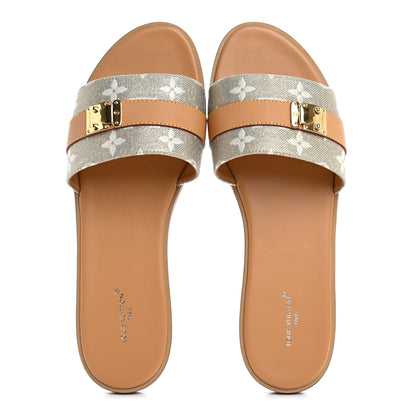 Louis Vuitton Monoglam Lock It Flat Mule 39 3 of 9