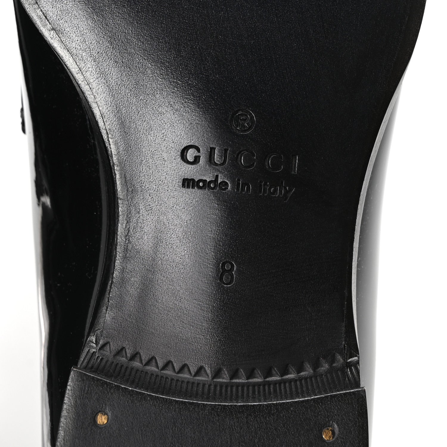 Gucci Vernice Crystal Horsebit Mens Jordaan Loafers 8 Black 7 of 10