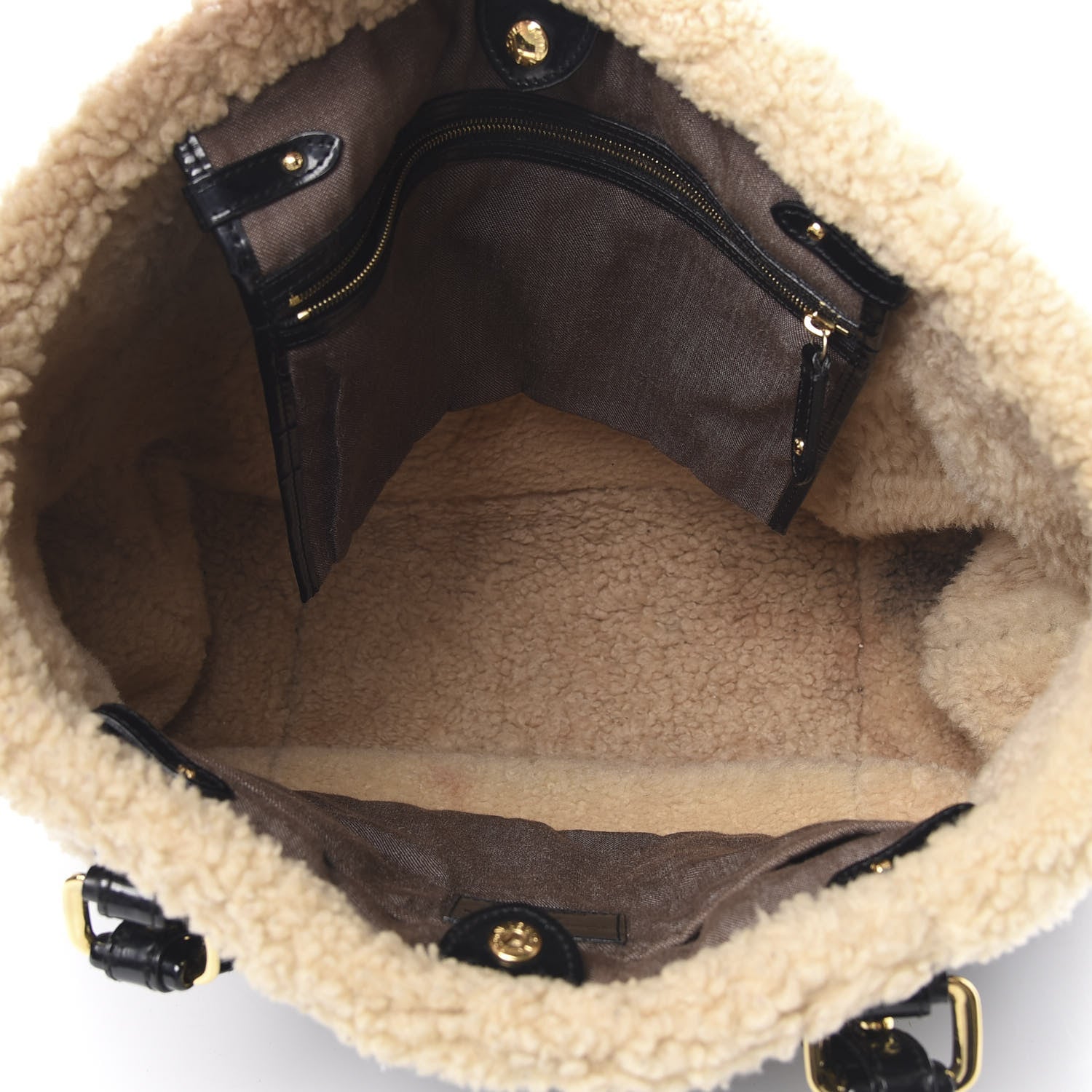 Louis Vuitton Patent Monogram Shearling Sac Thunder 5 of 12