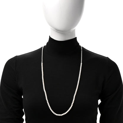 Tiffany Sterling Silver Diamond Cultured Pearl Return to Tiffany Wrap Necklace 2 of 4