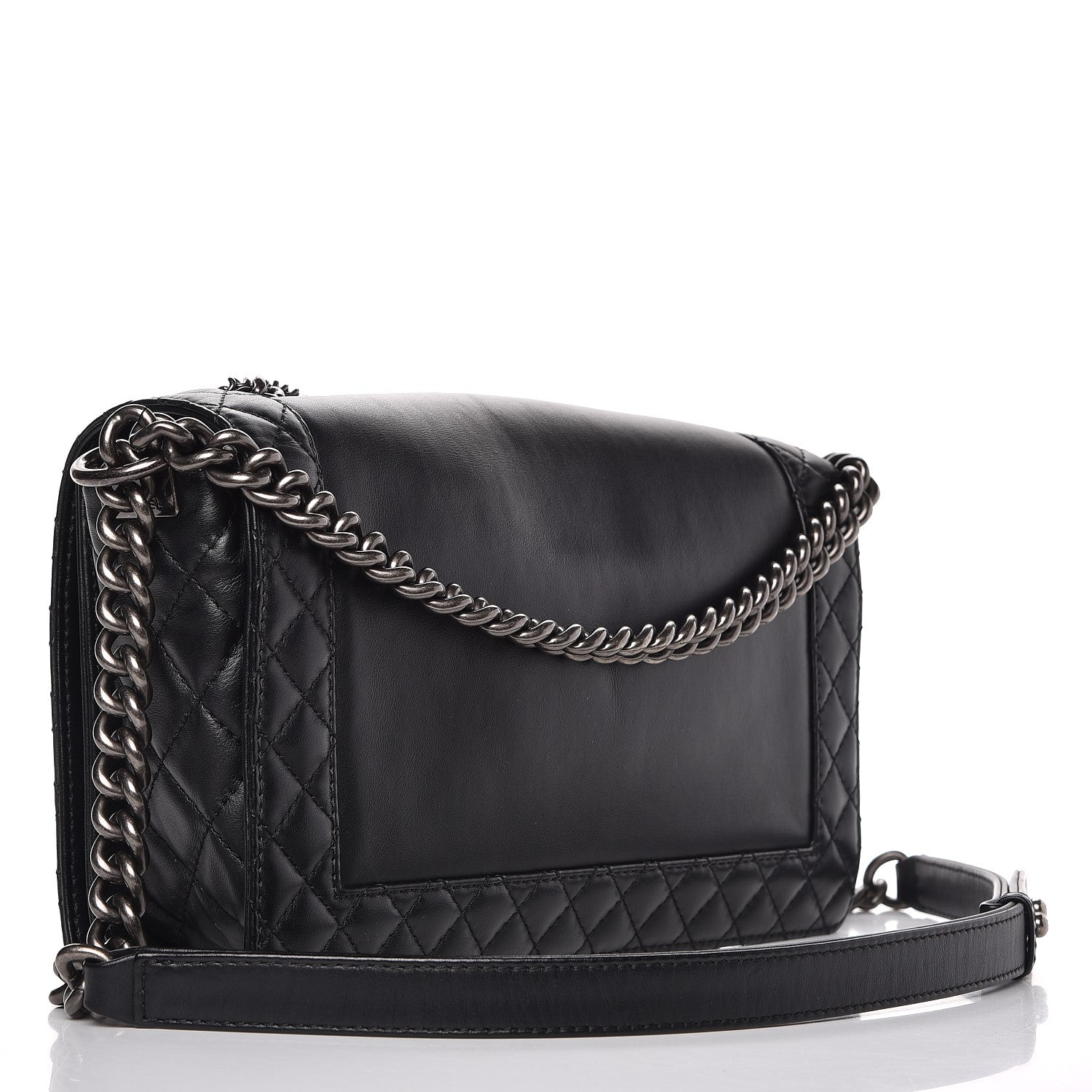Chanel Calfskin Enchained Medium Boy Flap Black 3 of 8
