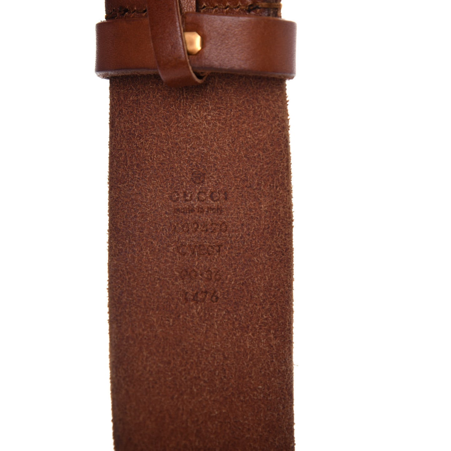 Calfskin Brass Feline Buckle Belt 90 36 Toscano