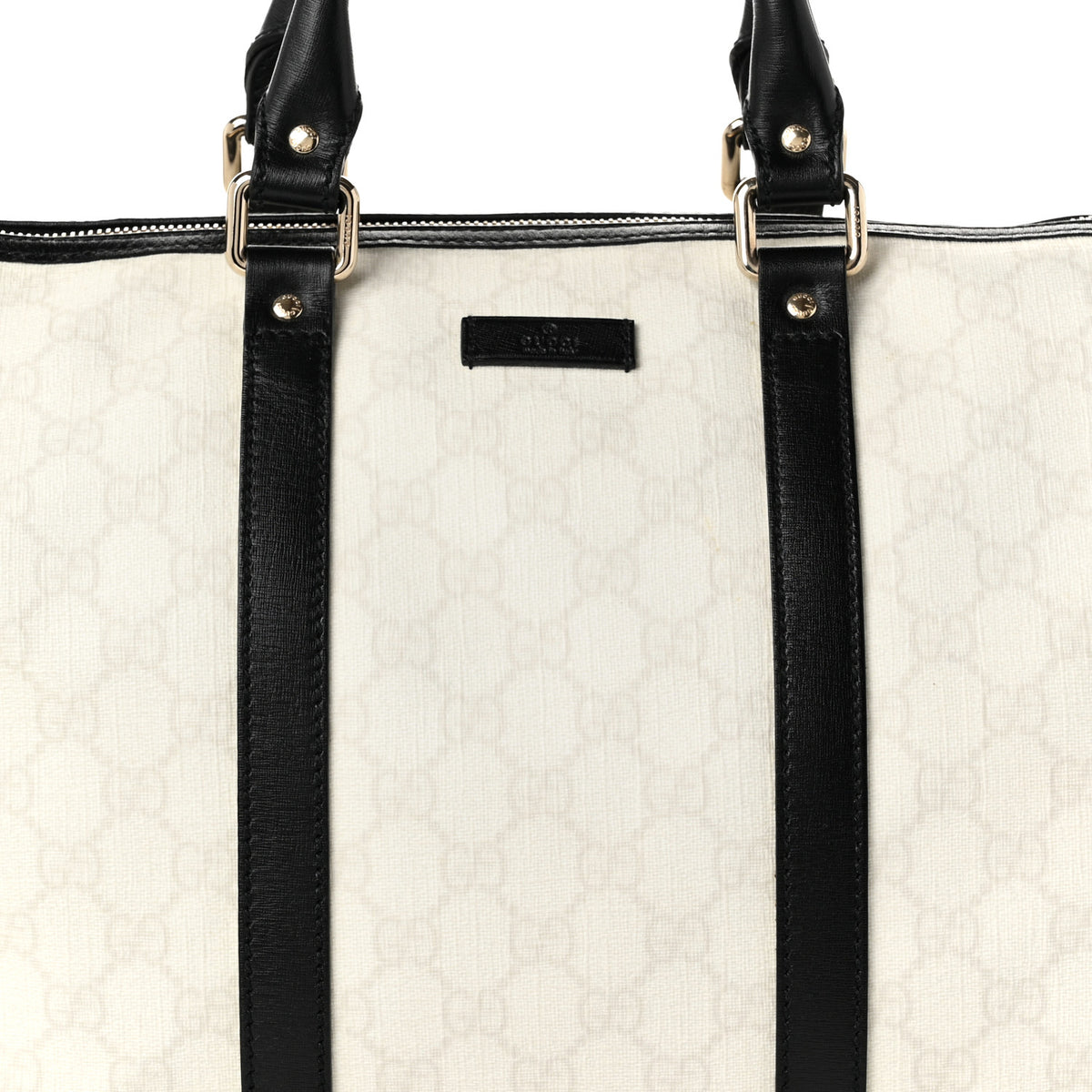 GG Plus Monogram Medium Joy Boston White Black