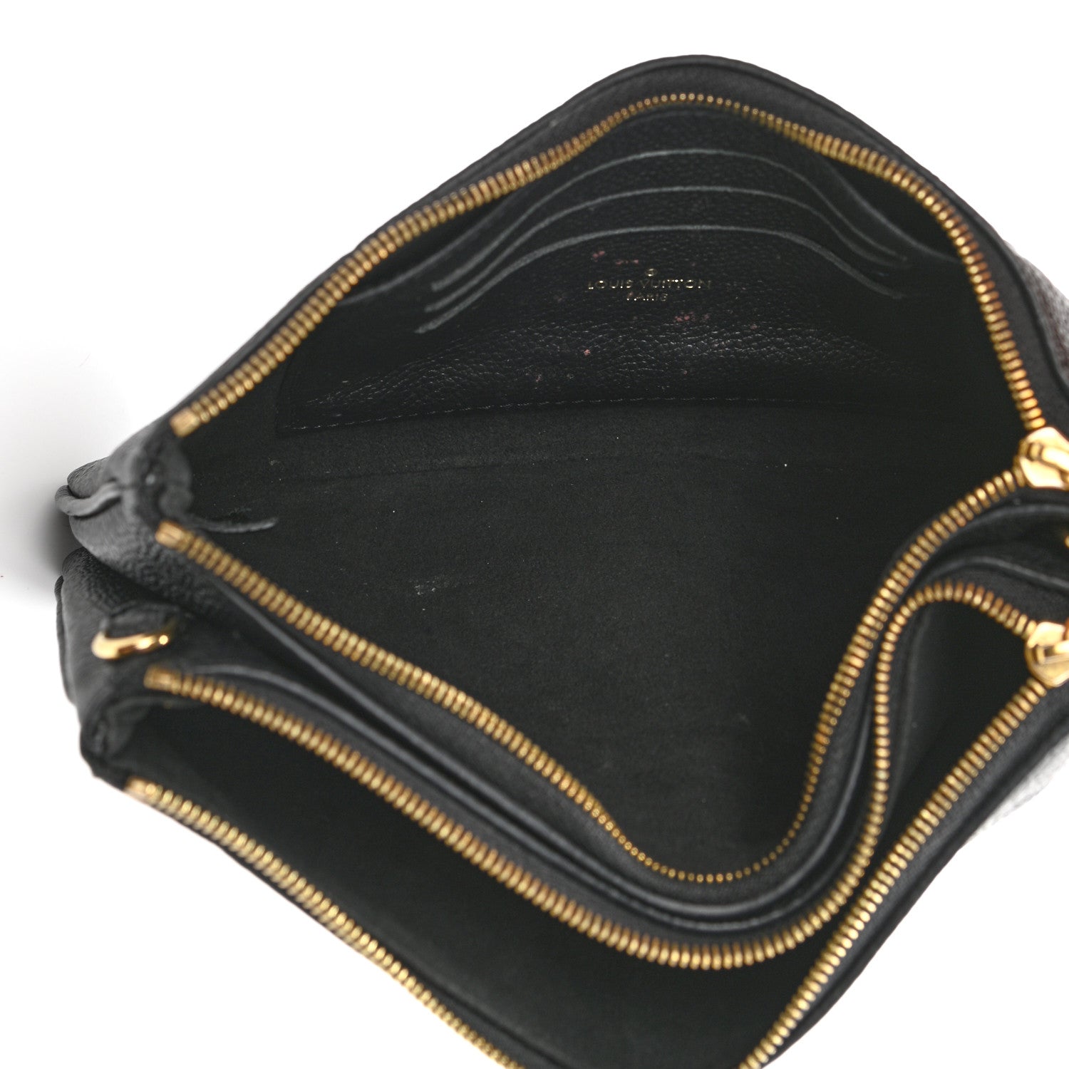 Louis Vuitton Empreinte Double Zip Pochette Black 5 of 12