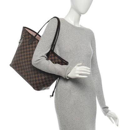 Louis Vuitton Damier Ebene Neo Neverfull MM Rose Ballerine 2 of 7