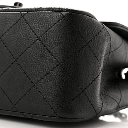 Chanel Crumpled Calfskin Quilted Mini Square Flap So Black 10 of 10