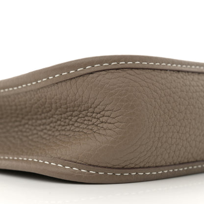 Hermes Taurillon Clemence Amazone Evelyne TPM Etoupe Bleu Indigo 9 of 11
