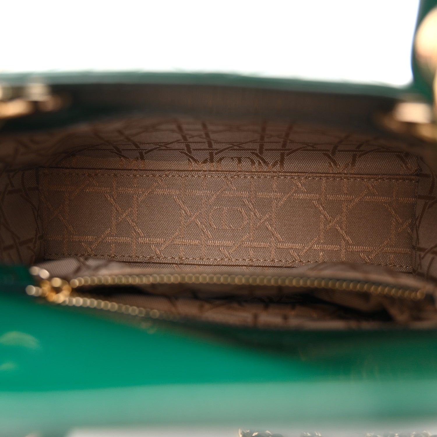 Christian Dior Patent Cannage Mini Lady Dior Dark Green 5 of 11