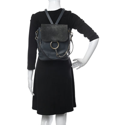 Chloe Suede Calfskin Medium Faye Backpack Silver Blue 2 of 13