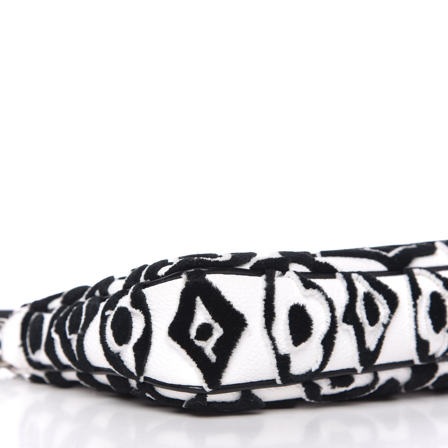 X UF Tufted Monogram Pochette Accessories White Black