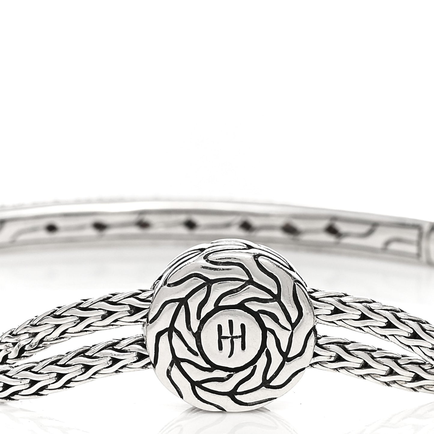 Sterling Silver Garnet Pull Through Station Bracelet