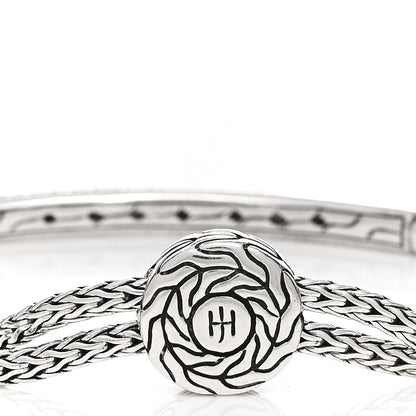 John Hardy Sterling Silver Garnet Pull Through Station Bracelet 3 of 4