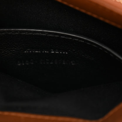 Saint Laurent Sheepskin Matelasse Chevron Monogram Medium College Bag Cognac 7 of 13
