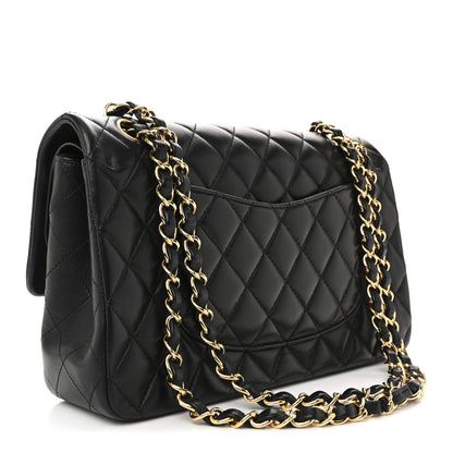Chanel Lambskin Quilted Medium Double Flap Black 3 of 11