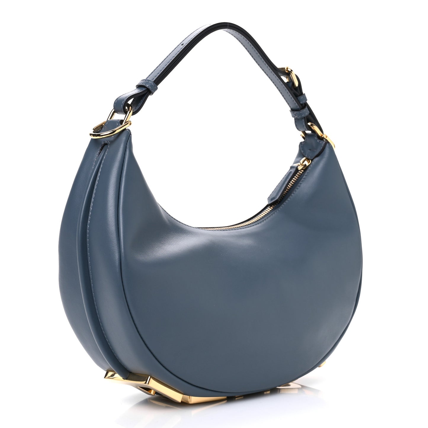 Vitello Grace Matte Small Fendigraphy Hobo Bag Tempesta