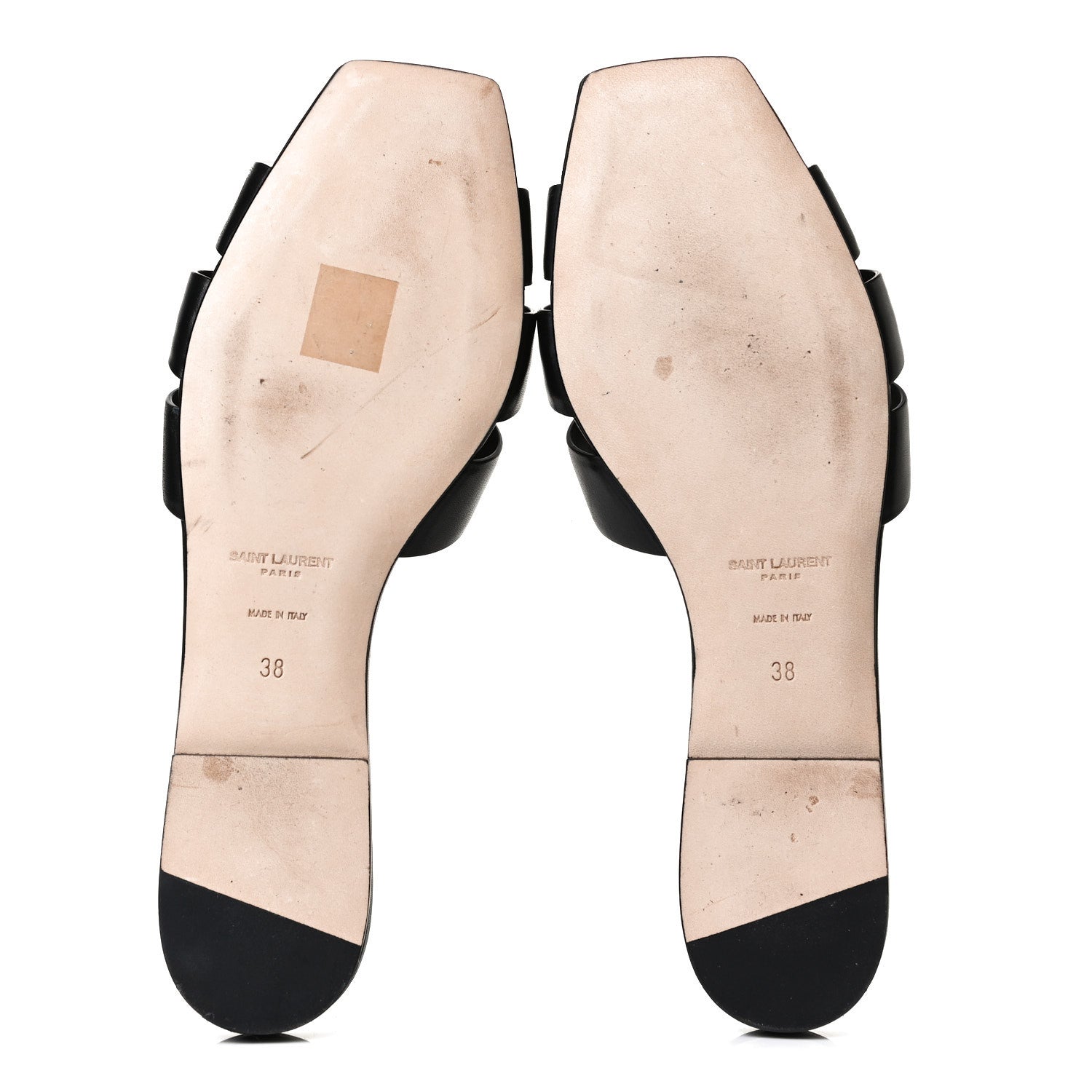 Saint Laurent Calfskin Nu Pied 05 Slide Sandals 38 Black 7 of 12