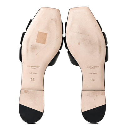 Saint Laurent Calfskin Nu Pied 05 Slide Sandals 38 Black 7 of 12