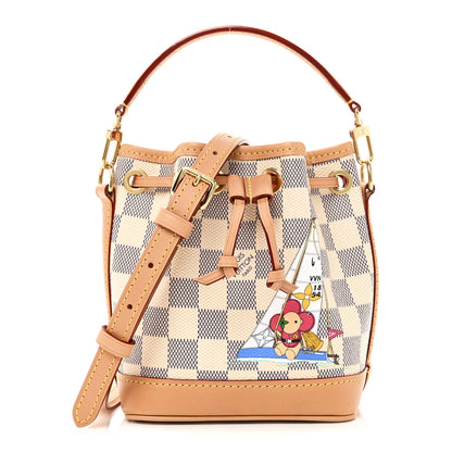 Louis Vuitton Damier Azur Vivienne Sac Nano Noe Dragon Fruit Pink 1 of 9