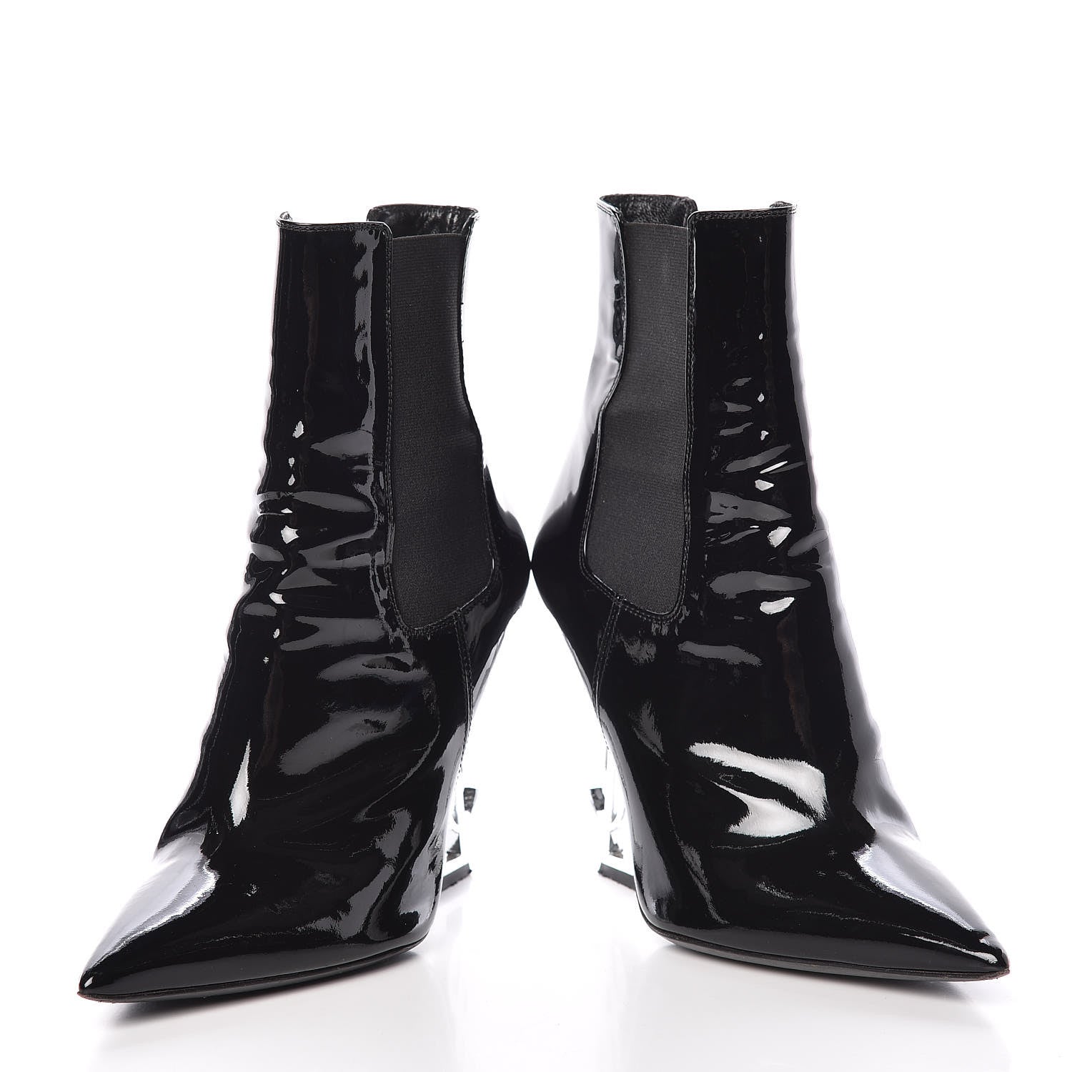 Saint Laurent Patent Opyum Ankle Boot 37.5 Black 6 of 11