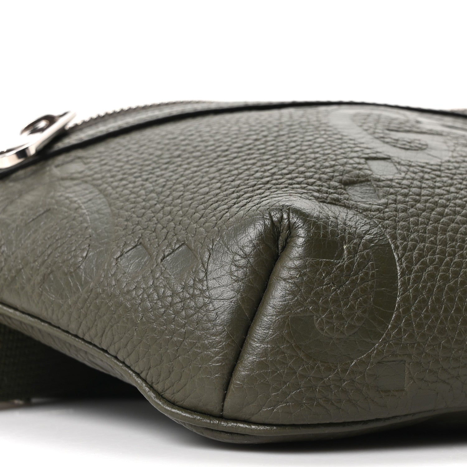 Gucci Piuma Calfskin Jumbo GG Embossed Small Belt Bag Dark Green 17 of 19