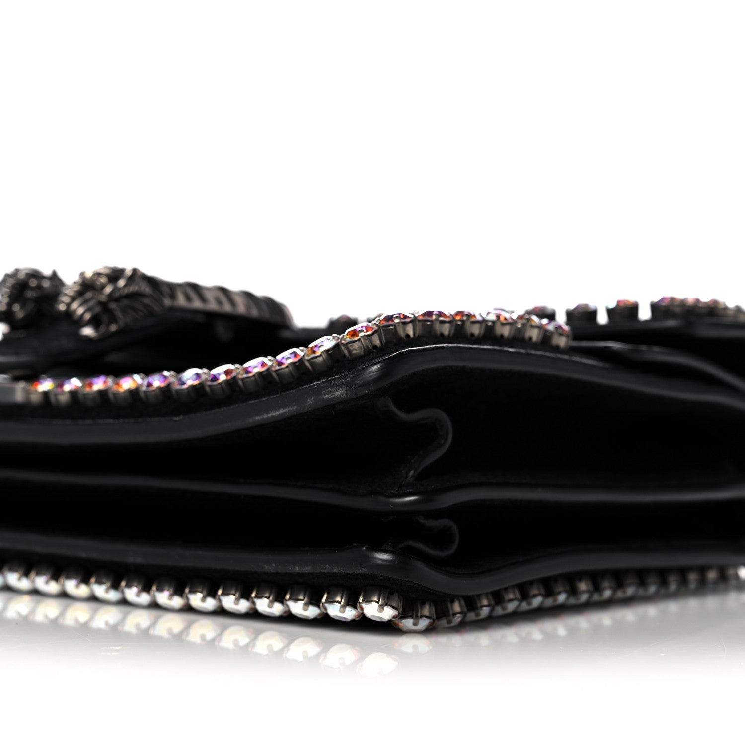 Gucci Suede Crystal Small Dionysus Shoulder Bag Black 10 of 15