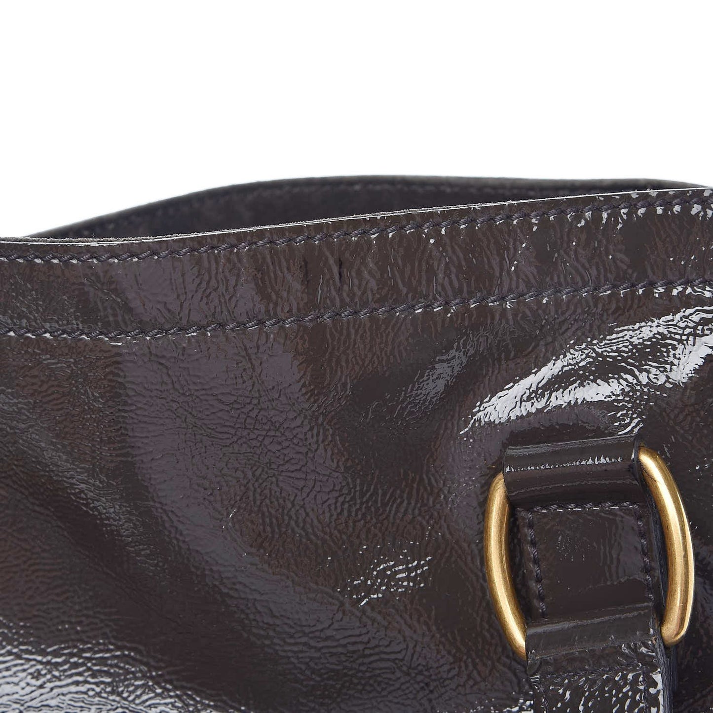 Patent Medium Downtown Tote Grey
