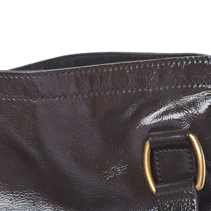 Saint Laurent Patent Medium Downtown Tote Grey 11 of 17