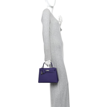 Hermes Epsom Kelly Sellier 25 Purple 3 of 20