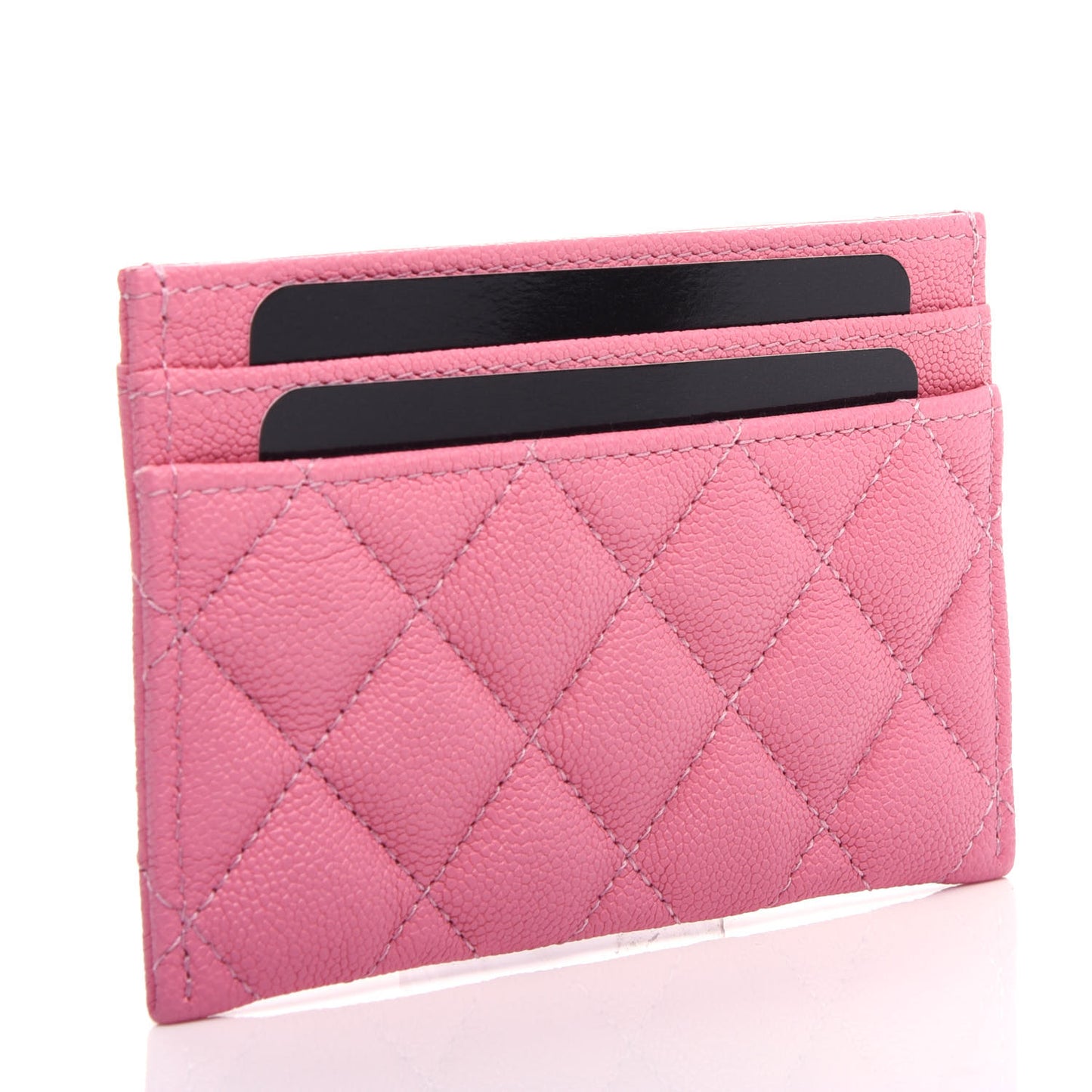 Caviar Quilted Boy Card Holder Pink