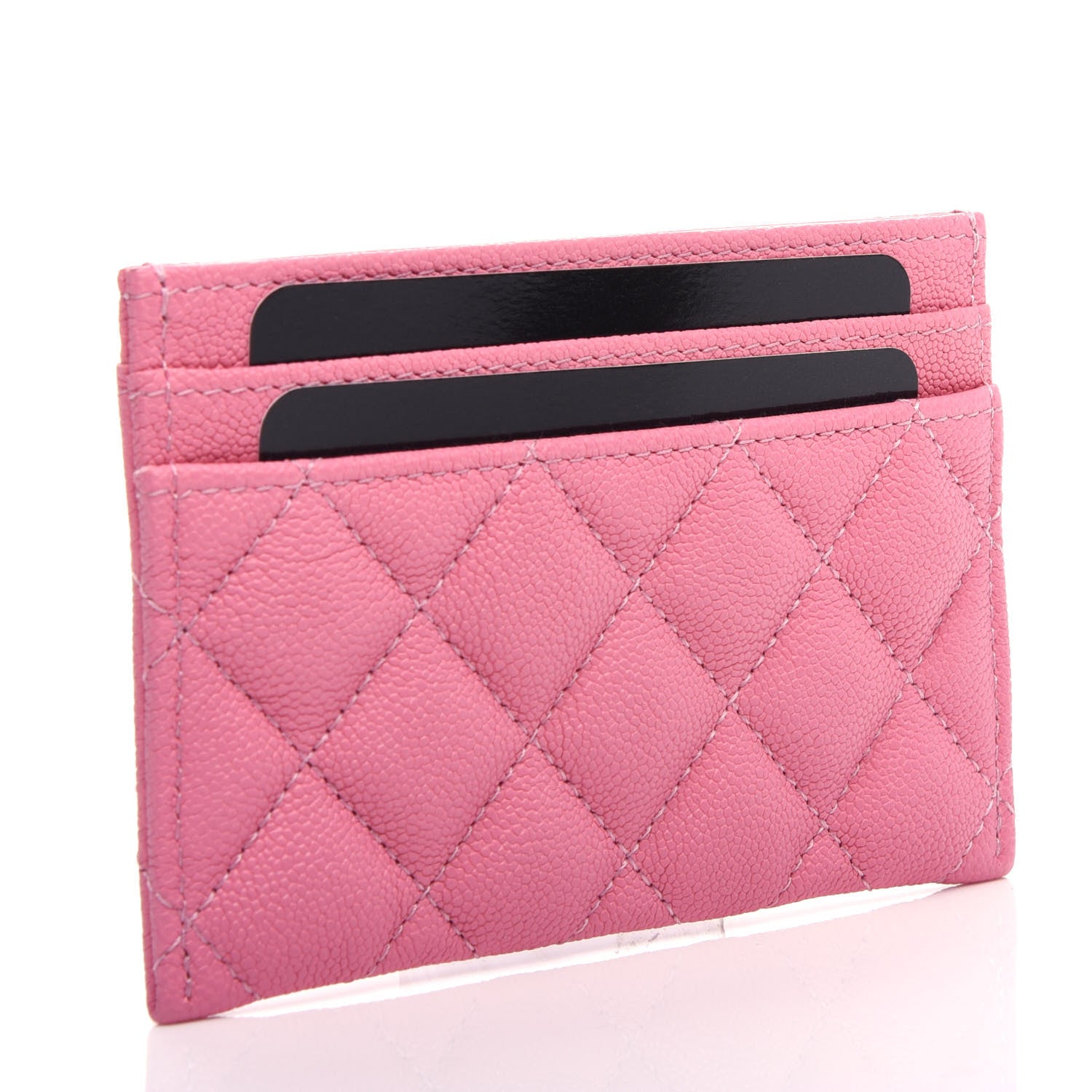 Chanel Caviar Quilted Boy Card Holder Pink 3 of 9