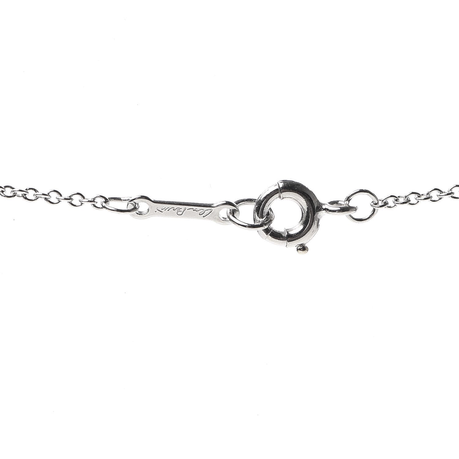Tiffany Platinum 11mm Elsa Peretti Bean Pendant Necklace 4 of 6
