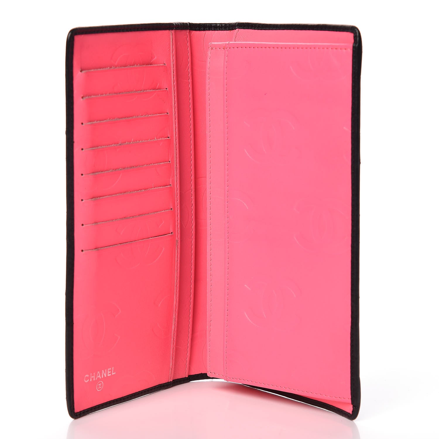 Chanel Calfskin Quilted Cambon Yen Wallet Black 5 of 8