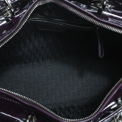 Christian Dior Patent Cannage Large Lady Dior Purple 5 of 8
